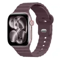 Bracelet silicone sport 38 à 49 mm pour Apple Watch – Couleur du bracelet smoke purple