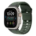 Bracelet silicone sport 44 à 49 mm pour Apple Watch – Couleur du bracelet army green