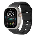 Bracelet silicone sport 44 à 49 mm pour Apple Watch – Couleur du bracelet black