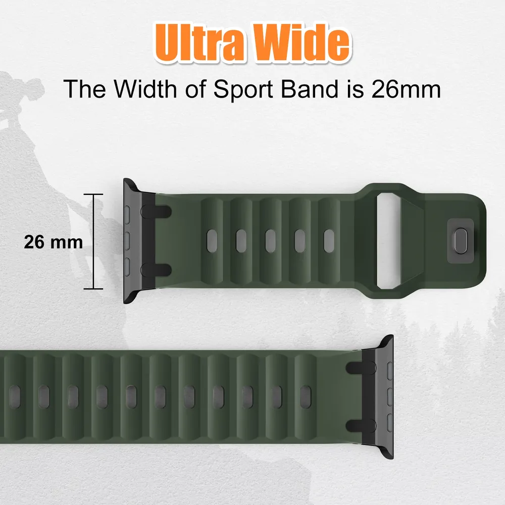 Bracelet silicone sport 44 à 49 mm pour Apple Watch