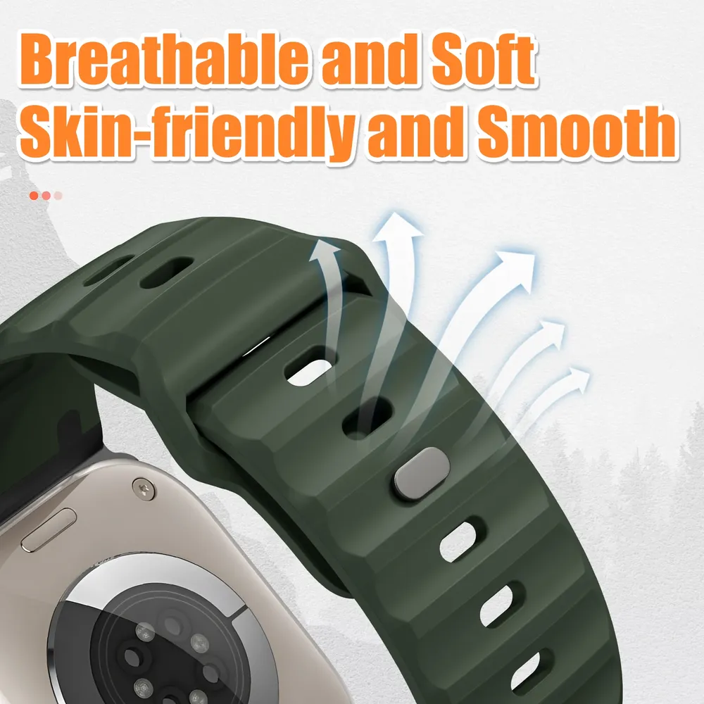 Bracelet silicone sport 44 à 49 mm pour Apple Watch