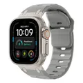 Bracelet silicone sport 44 à 49 mm pour Apple Watch – Couleur du bracelet grey