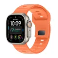 Bracelet silicone sport 44 à 49 mm pour Apple Watch – Couleur du bracelet orange
