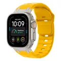 Bracelet silicone sport 44 à 49 mm pour Apple Watch – Couleur du bracelet yellow