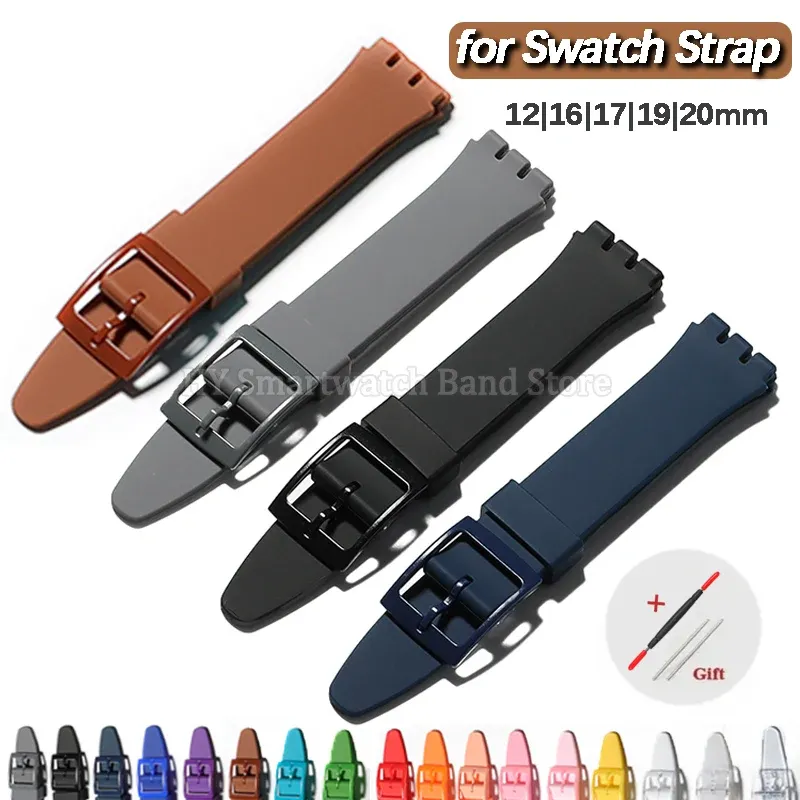 Bracelet silicone Swatch 12 à 20 mm coloré sport