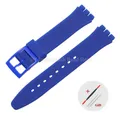 Bracelet silicone Swatch 12 à 20 mm coloré sport – Couleur du bracelet blue