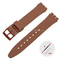 Bracelet silicone Swatch 12 à 20 mm coloré sport – Couleur du bracelet Brown