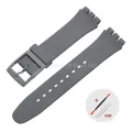 Bracelet silicone Swatch 12 à 20 mm coloré sport – Couleur du bracelet Gray