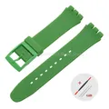 Bracelet silicone Swatch 12 à 20 mm coloré sport – Couleur du bracelet Green