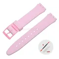 Bracelet silicone Swatch 12 à 20 mm coloré sport – Couleur du bracelet LightPink
