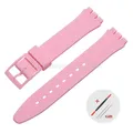 Bracelet silicone Swatch 12 à 20 mm coloré sport – Couleur du bracelet Pink