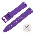 Bracelet silicone Swatch 12 à 20 mm coloré sport – Couleur du bracelet Purple