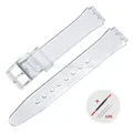 Bracelet silicone Swatch 12 à 20 mm coloré sport – Couleur du bracelet Transpant