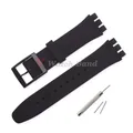 Bracelet silicone Swatch 16 à 20 mm coloré sport – Couleur du bracelet Black