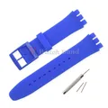 Bracelet silicone Swatch 16 à 20 mm coloré sport – Couleur du bracelet Bleu