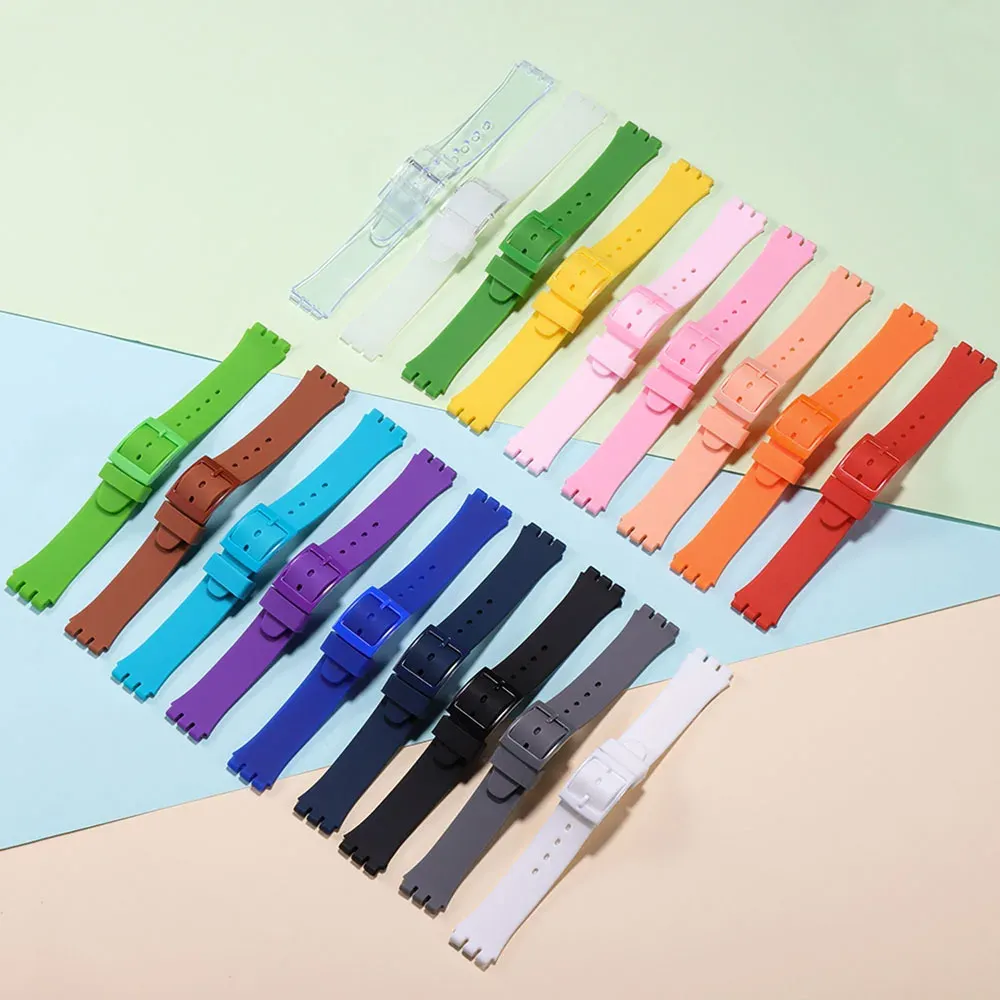 Bracelet silicone Swatch 16 à 20 mm coloré sport