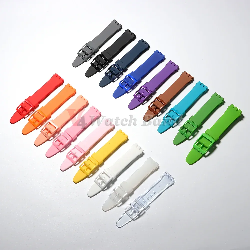 Bracelet silicone Swatch 16 à 20 mm coloré sport