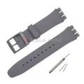 Bracelet silicone Swatch 16 à 20 mm coloré sport – Couleur du bracelet Gray
