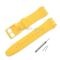 Bracelet silicone Swatch 16 à 20 mm coloré sport – Couleur du bracelet Jaune