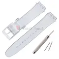 Bracelet silicone Swatch 16 à 20 mm coloré sport – Couleur du bracelet Transpant