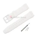 Bracelet silicone Swatch 16 à 20 mm coloré sport – Couleur du bracelet White