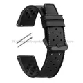 Bracelet silicone Tropic 18 à 22 mm à dégagement rapide – Couleur du bracelet Black-Black