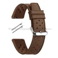 Bracelet silicone Tropic 18 à 22 mm à dégagement rapide – Couleur du bracelet Brown-Silver