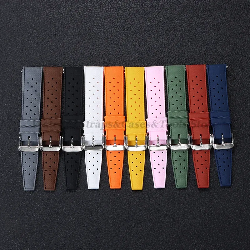 Bracelet silicone Tropic 18 à 22 mm à dégagement rapide