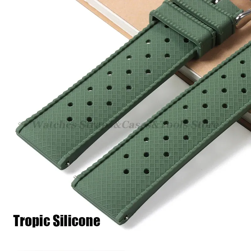 Bracelet silicone Tropic 18 à 22 mm à dégagement rapide