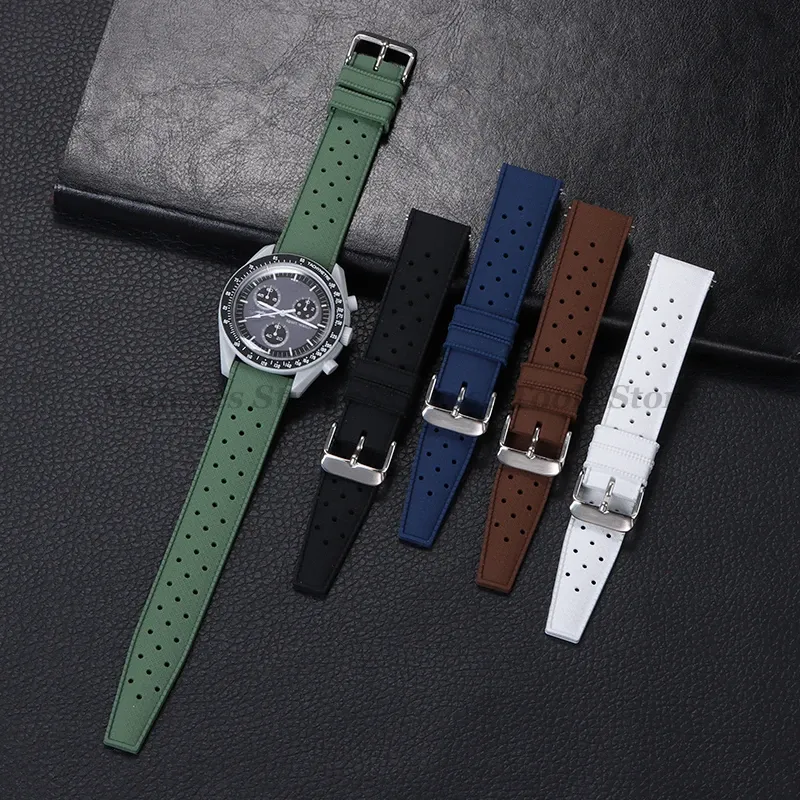 Bracelet silicone Tropic 18 à 22 mm à dégagement rapide