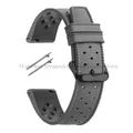 Bracelet silicone Tropic 18 à 22 mm à dégagement rapide – Couleur du bracelet Gray-Black