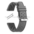 Bracelet silicone Tropic 18 à 22 mm à dégagement rapide – Couleur du bracelet Gray-Silver