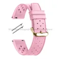 Bracelet silicone Tropic 18 à 22 mm à dégagement rapide – Couleur du bracelet Pink-Gold