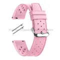 Bracelet silicone Tropic 18 à 22 mm à dégagement rapide – Couleur du bracelet Pink-Silver
