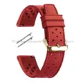 Bracelet silicone Tropic 18 à 22 mm à dégagement rapide – Couleur du bracelet Red-Gold
