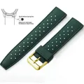 Bracelet silicone Tropic 18 à 22 mm – Couleur du bracelet Army Green 3