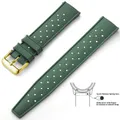 Bracelet silicone Tropic 18 à 22 mm – Couleur du bracelet Army Green Gold