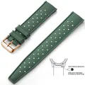 Bracelet silicone Tropic 18 à 22 mm – Couleur du bracelet Army Green Rose Gold