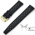 Bracelet silicone Tropic 18 à 22 mm – Couleur du bracelet Black Gold