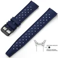 Bracelet silicone Tropic 18 à 22 mm – Couleur du bracelet Blue Black