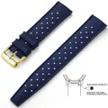 Bracelet silicone Tropic 18 à 22 mm – Couleur du bracelet Blue Gold