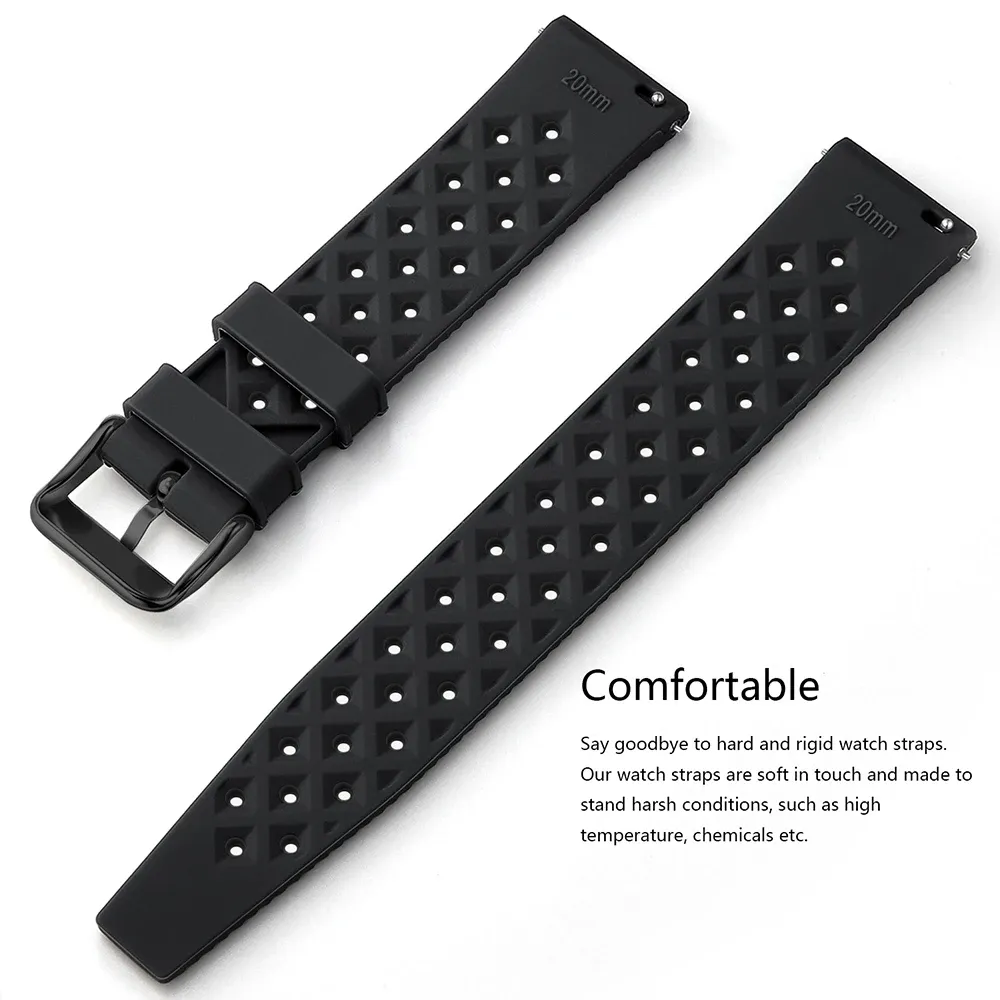 Bracelet silicone Tropic 18 à 22 mm