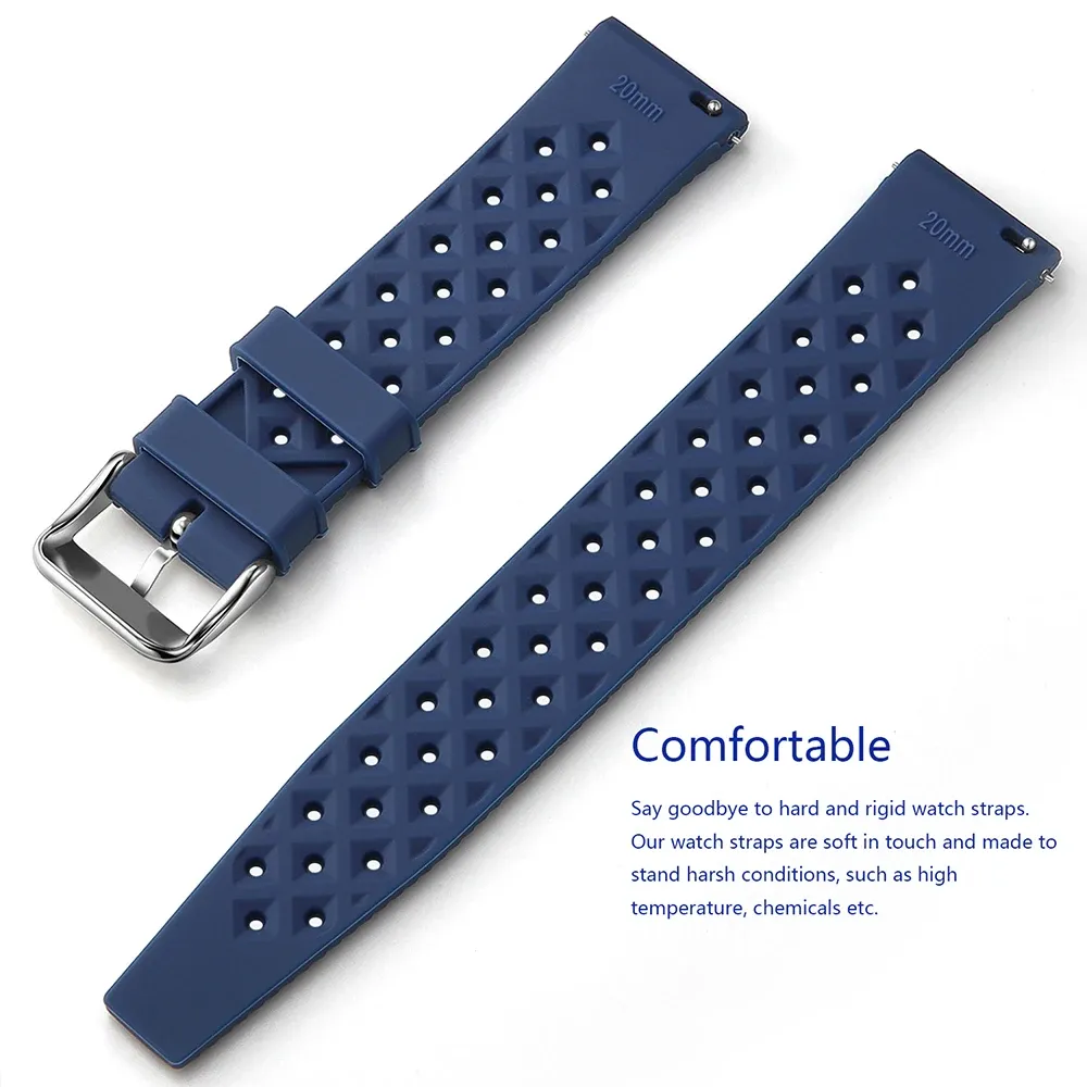 Bracelet silicone Tropic 18 à 22 mm