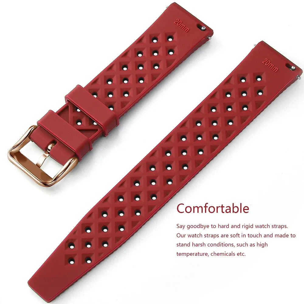 Bracelet silicone Tropic 18 à 22 mm