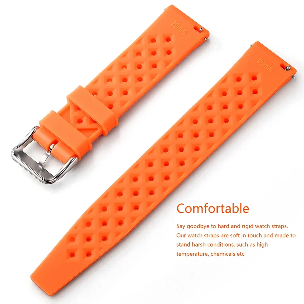 Bracelet silicone Tropic 18 à 22 mm