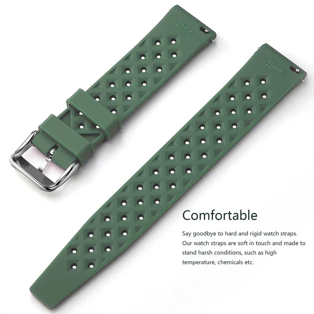 Bracelet silicone Tropic 18 à 22 mm