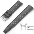 Bracelet silicone Tropic 18 à 22 mm – Couleur du bracelet Gray Silver