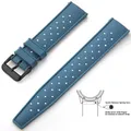 Bracelet silicone Tropic 18 à 22 mm – Couleur du bracelet Ink Blue Black