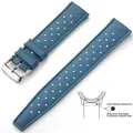 Bracelet silicone Tropic 18 à 22 mm – Couleur du bracelet Ink Blue Silver
