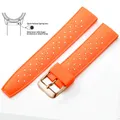 Bracelet silicone Tropic 18 à 22 mm – Couleur du bracelet Orange 2